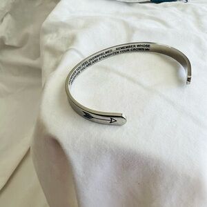 Silver Inspirational Cuff Bracelet